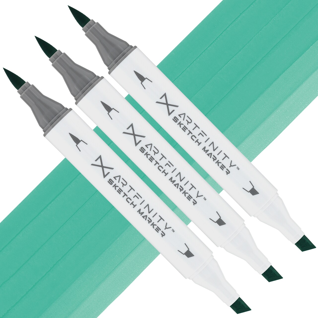 Artfinity Sketch Marker Sets - Set of 3 - Parrot Green BG3-5, Vibrant, Professional, Dye-Based Alcohol Markers for Artists, Drawing, Travel, & More